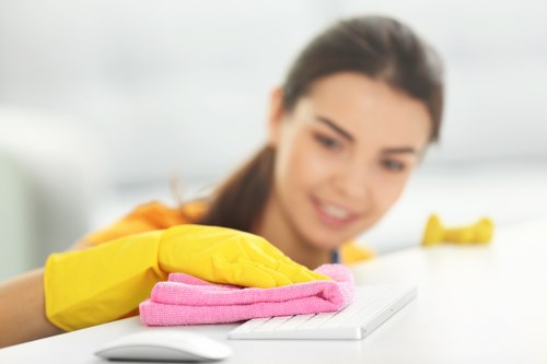 Stain treatment on a mattress as part of Harefield cleaning services